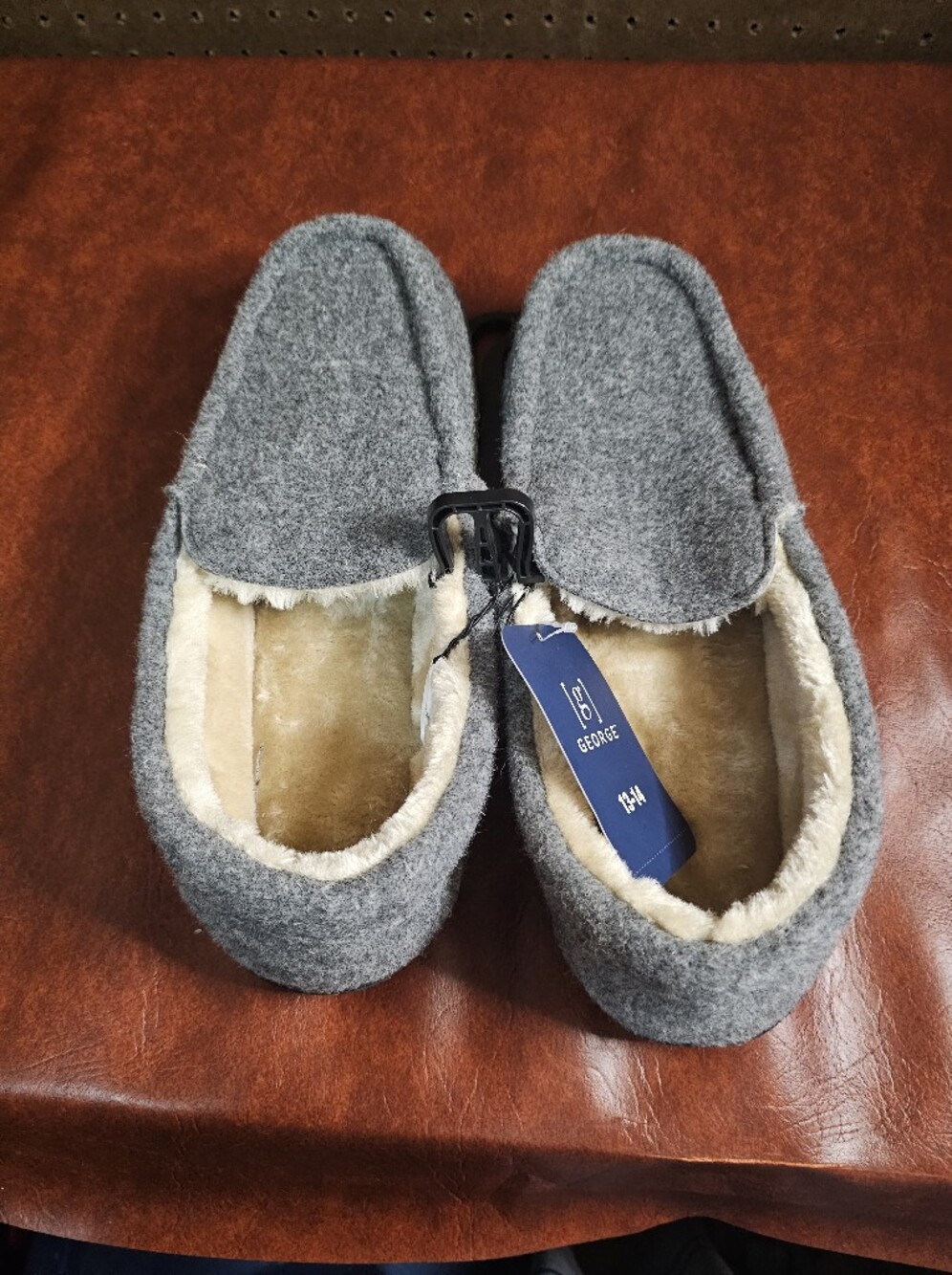 George Men's Hillcrest Suede Moccasin Slippers 13/14 NWT